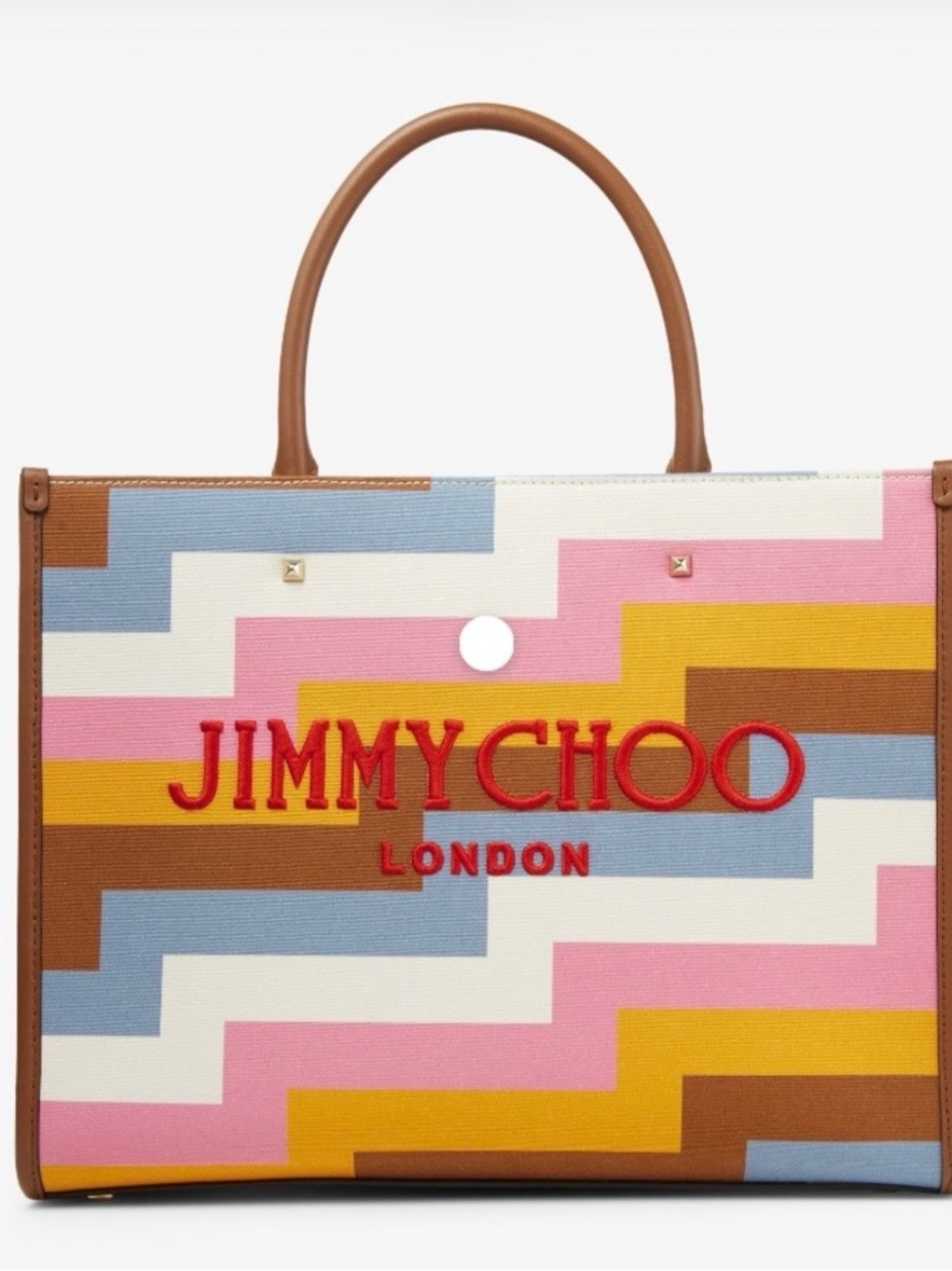 Jimmy Choo Avenue Canvas Tote Bag